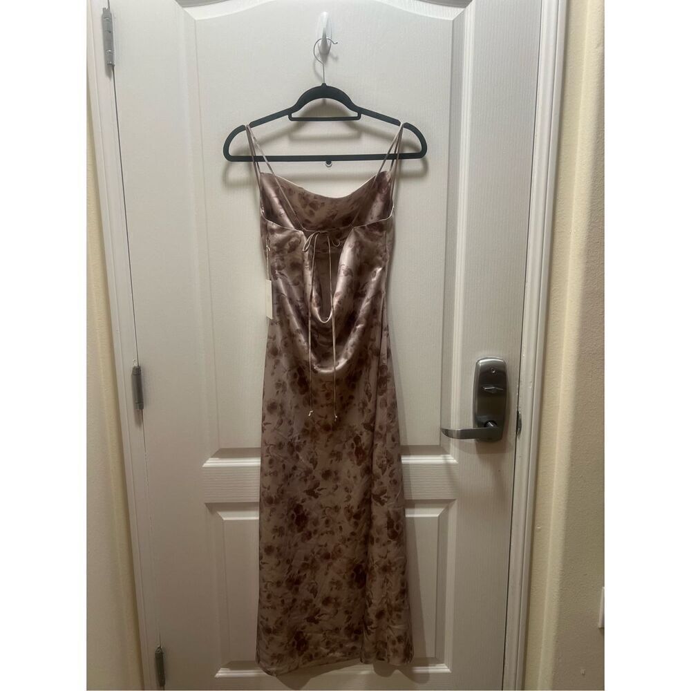 NIA MELANIE Satin maxi dress - TRUFFLE size S NWT$108 - Picture 5 of 6